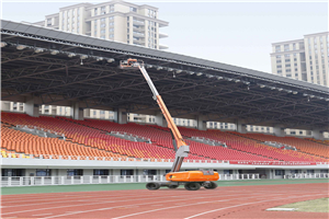天津大学体育馆购买32米直臂高空车